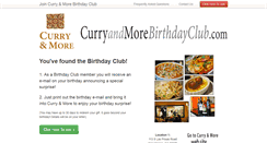 Desktop Screenshot of curryandmorebirthdayclub.com