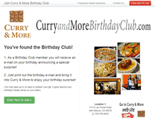 Tablet Screenshot of curryandmorebirthdayclub.com